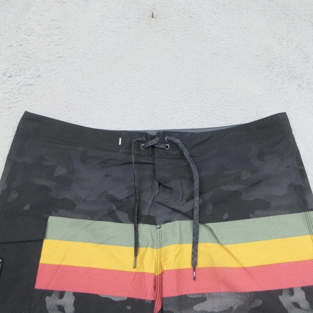 Quiksilver‎ Highline Hawaii Board Shorts Mens 42 Camo Stripe Surf Swim Beach